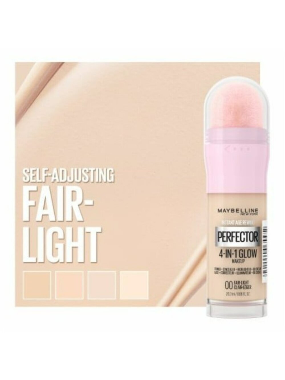 Maybelline Instant Age Rewind Perfector 4-In-1 Glow Makeup Fair-Light 0.68 Fl Oz